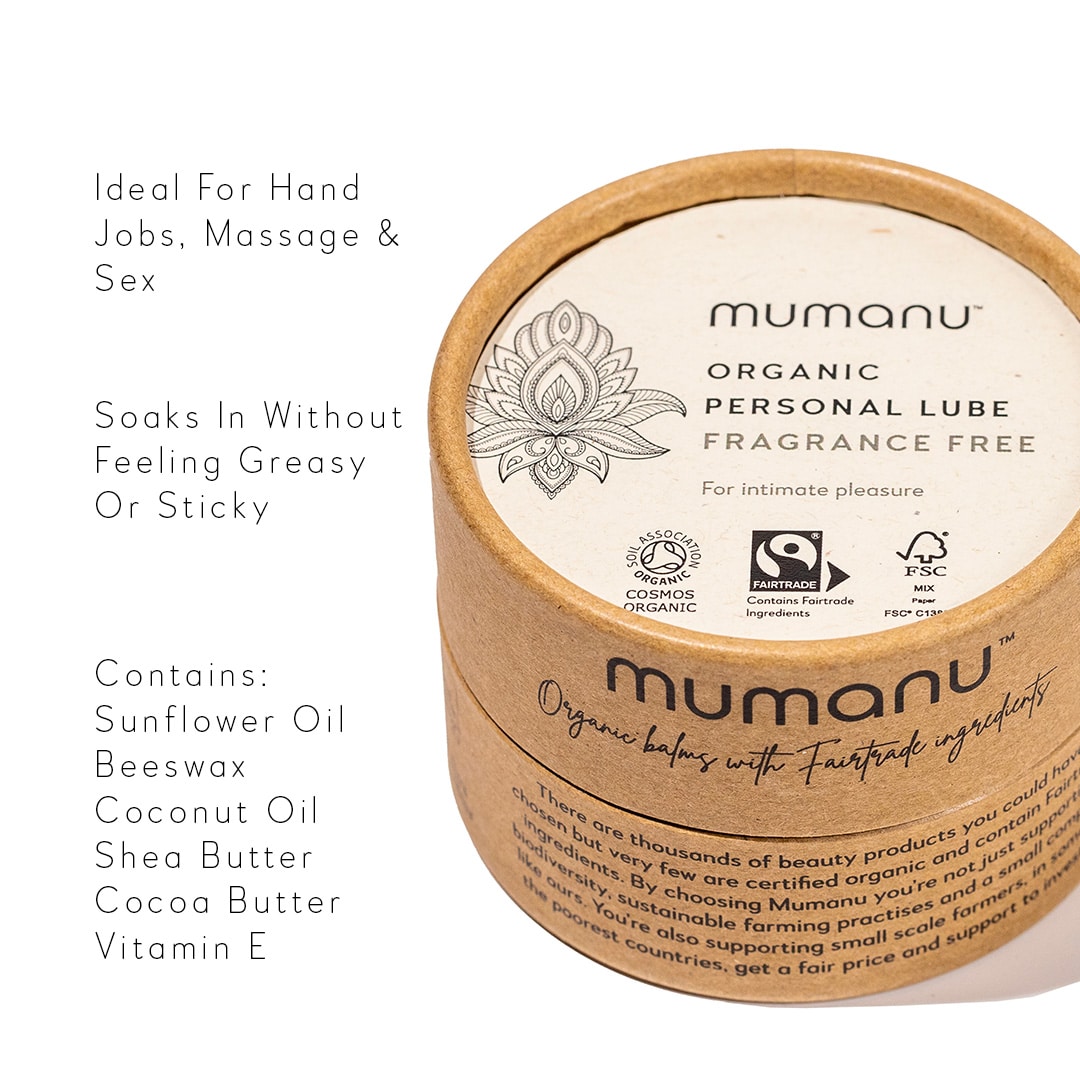 Organic Lube - Certified Organic & Fairtrade Ingredients - Mumanu