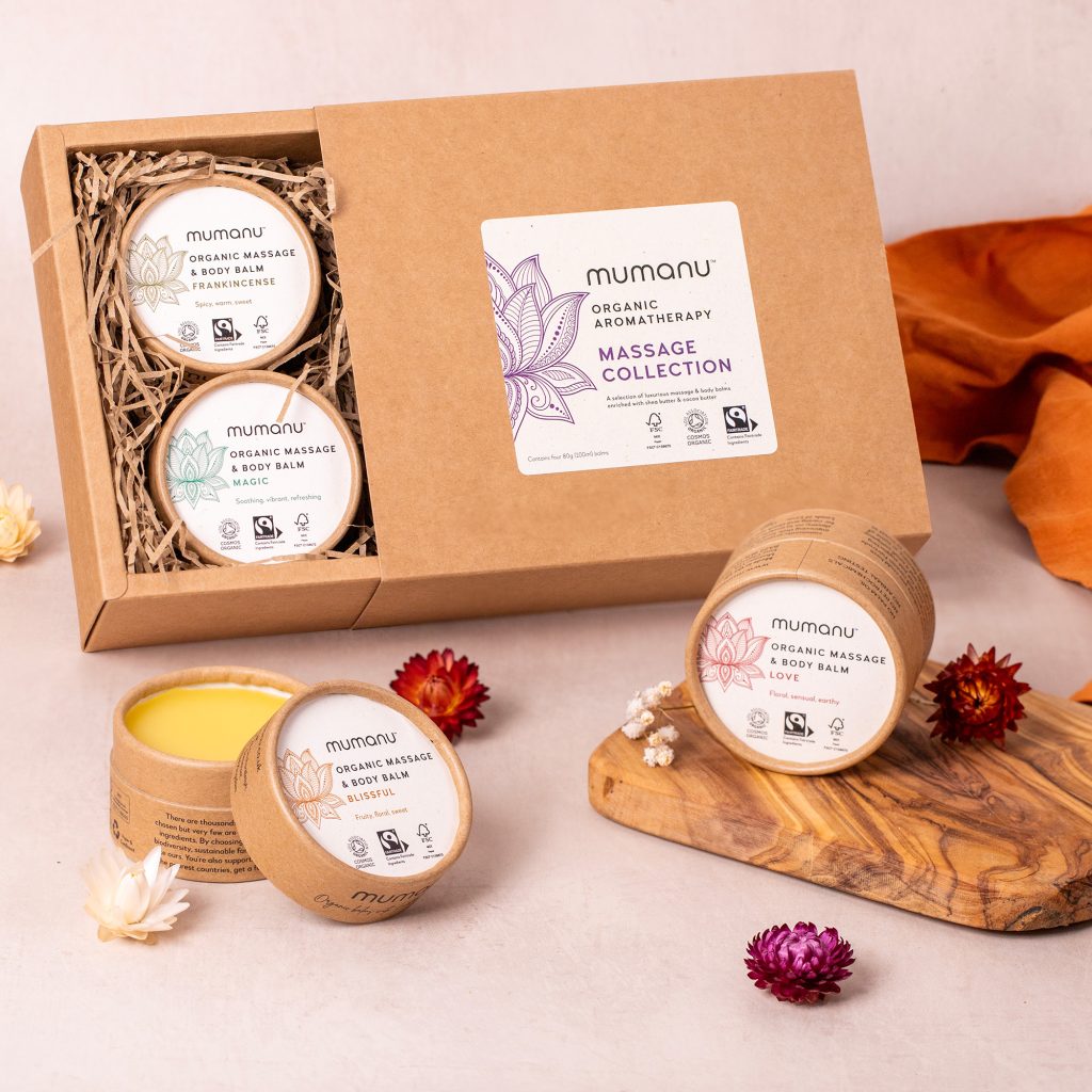 Mumanu Organic Massage Collection - aromatherapy massage gift
