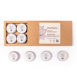 Mumanu Organic Massage Miniature Set - Massage Balms - Eco Friendly Gift